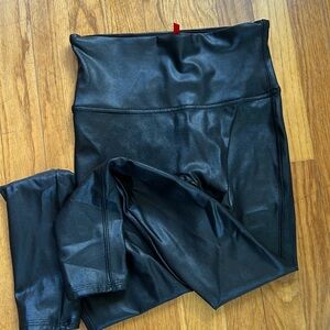 Spank faux leather leggings